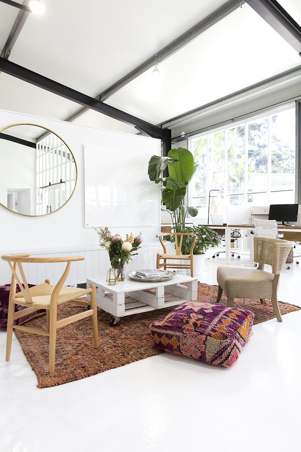the fresh minimalist bohemian offices of spell and gypsy tour on coco kelley